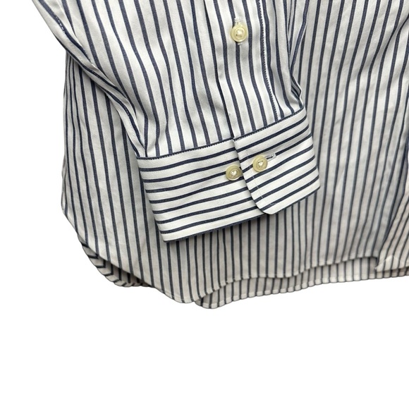Ralph Lauren Classic Fit Grey Striped Long Sleeve Shirt Size XL - Picture 4 of 10